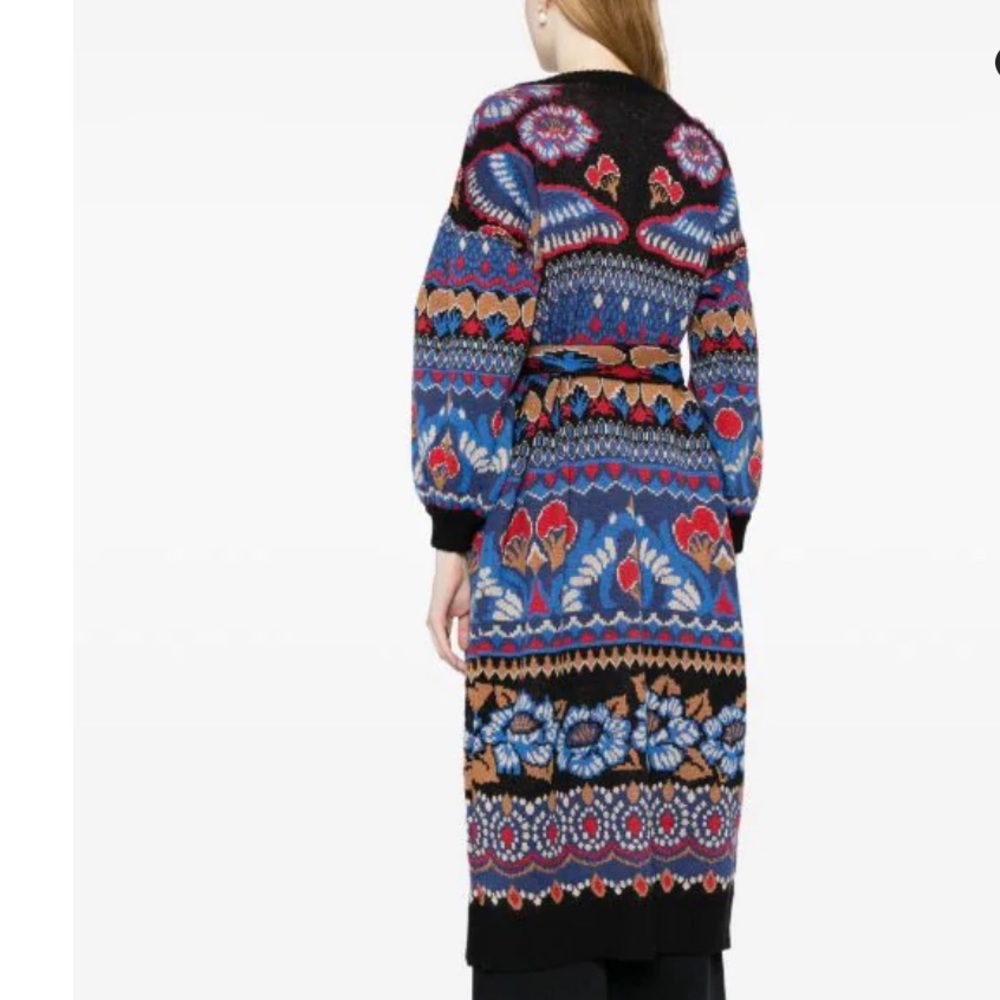 NWOT Farm Rio Black Ainika Maxi Cardigan - Picture 6 of 9